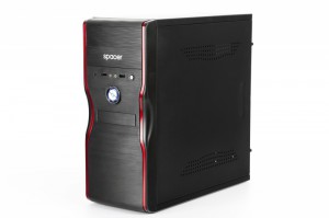 Carcase - CARCASA Spacer New Mercury cu sursa 500W (ventilor 12cm), HD audio, ATX Mid-Tower, Front USB2.0+Audio, Black,