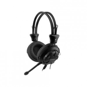 Casti - Casti Gaming cu microfon A4TECH  cu control volum, frecventa 20Hz - 20kHz, sensibilitate 108dB, jack de 3.5mm, culoare: negru