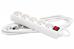 Accesorii PC - Priza cu protectie - prelungitor 5 prize, 3m, Spacer Defender 