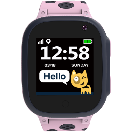 Kids smartwatch, 1.44 inch colorful screen, GPS function, Nano SIM card, 32+32MB, GSM(850/900/1800/1900MHz), 400mAh battery, compatibility with iOS and android, Pink, host: 52.9*40.3*14.8mm, strap: 23 [0]