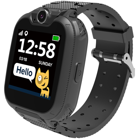 CANYON Tony KW-31, Kids smartwatch, 1.54 inch colorful screen, Camera 0.3MP, Mirco SIM card, 32+32MB, GSM(850/900/1800/1900MHz), 7 games inside, 380mAh battery, compatibility with iOS and android, Bla [1]