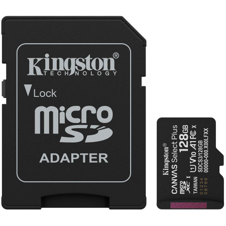 Sisteme PC & Periferice - Kingston 128GB microSDXC Canvas Select Plus Gen3 150MB/s A1 Card + Adapter