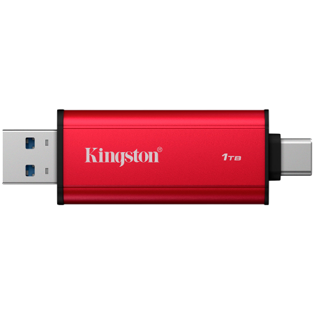 Kingston 1TB Dual USB-A/C Portable SSD, Up to 1050MB/s USB 3.2 Gen 2 [1]