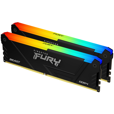 Memorii - Kingston 32GB 3200MT/s DDR4 CL16 DIMM (Kit of 2) FURY Beast RGB