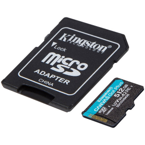 Sisteme PC & Periferice - Kingston 512GB microSDXC Canvas Go Plus 170R A2 U3 V30 Card + ADP, EAN: 740617301328