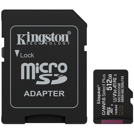 Sisteme PC & Periferice - Kingston 512GB microSDXC Canvas Select Plus Gen3 150MB/s A1 Card + Adapter