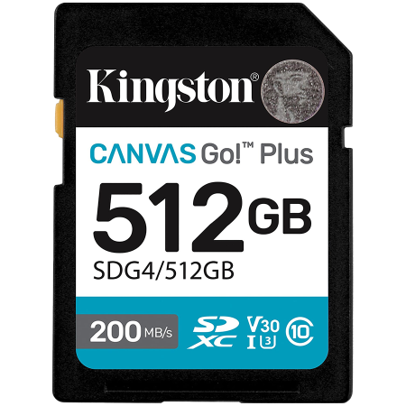 Sisteme PC & Periferice - KINGSTON 512GB SDXC Canvas Go Plus Gen4 200MB/s C10 UHS-I U3 V30