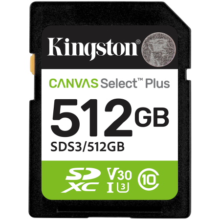Sisteme PC & Periferice - KINGSTON 512GB SDXC Canvas Select Plus Gen3 150MB/s C10 UHS-I U3 V30