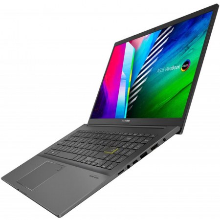 Laptop ASUS VivoBook 15 OLED M513UA-L1297, AMD Ryzen 5 5500U pana la 4.0GHz, 15.6" Full HD, 8GB, SSD 512GB, AMD Radeon Graphics, Free Dos, negru - Copie