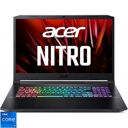Laptop Gaming Acer Nitro 5 AN517-54 cu procesor Intel® Core™ i7-11800H pana la 4.60 GHz, 17.3" QHD IPS 165Hz, 1TB SSD, NVIDIA® GeForce RTX™ 3060 6GB, Windows 11 Home [0]