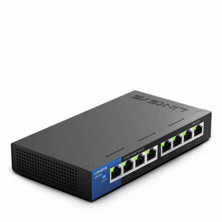 Linksys 8-Port Desktop Gigabit Switch (LGS108) - Black [0]