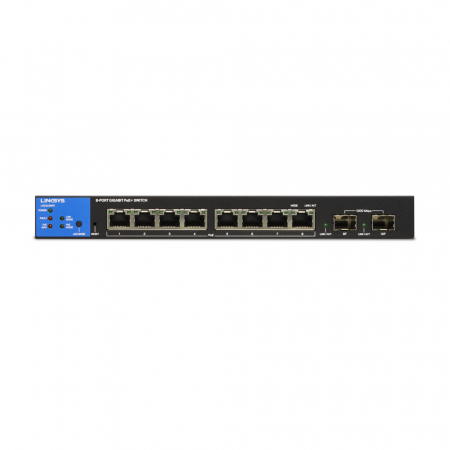 Linksys 8-Port Managed PoE+ Gigabit Switch + 2 SFP Ports - Black [1]