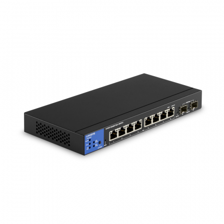 Linksys 8-Port Managed PoE+ Gigabit Switch + 2 SFP Ports - Black [0]
