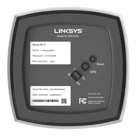 Linksys Velop AX4200 Tri-Band Mesh System, Wi-fi 6 / IEEE 802.11ax (MX4200) 1-pack [1]