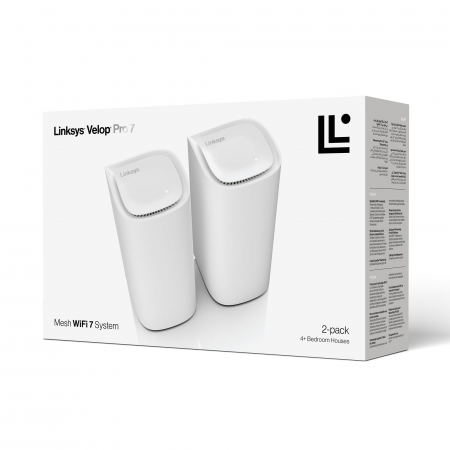 Linksys Velop MBE7002 Tri-Band Mesh WiFi 7 Router, 2-Pack [6]