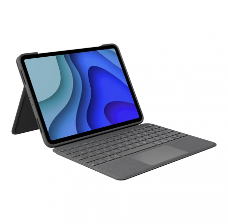 Logitech Folio Touch Backlit keyboard case with trackpad for iPad Air(R) (4th & 5th generation) - Oxford Grey - US [0]