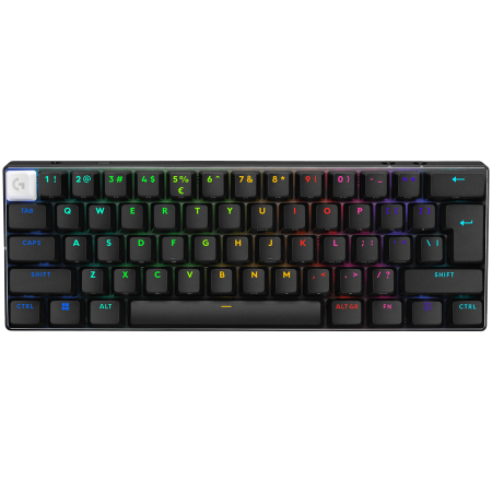 Tastaturi Gaming - LOGITECH G PRO X 60 LIGHTSPEED Wireless Gaming Keyboard (Tactile) - BLACK - US INT'L - 2.4GHZ/BT - EMEA28-935 - TACTILE SWITCH