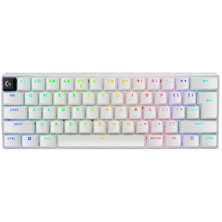 Tastaturi Gaming - LOGITECH G PRO X 60 LIGHTSPEED Wireless Gaming Keyboard (Tactile) - WHITE - US INT'L - 2.4GHZ/BT - EMEA28-935 - TACTILE SWITCH