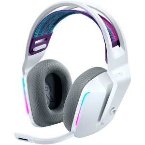 Microfoane & Casti Gaming - LOGITECH G733 LIGHTSPEED Wireless RGB Gaming Headset - WHITE - 2.4GHZ - EMEA