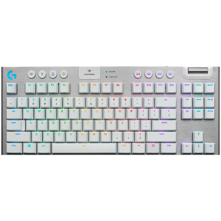 Tastaturi Gaming - LOGITECH G915 X LIGHTSPEED Wireless Gaming Keyboard - WHITE - US INT'L - 2.4GHZ/BT - EMEA28i-935 - TACTILE