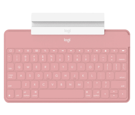 Logitech Keys-to-go Ultra-light, Ultra-Portable Bluetooth Keyboard for iPhone, iPad, Apple TV and Mac - Blush - US [1]
