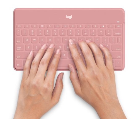 Logitech Keys-to-go Ultra-light, Ultra-Portable Bluetooth Keyboard for iPhone, iPad, Apple TV and Mac - Blush - US [4]