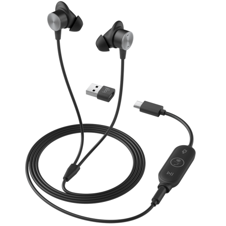 Casti - LOGITECH Logi Zone Wired Earbuds Teams - GRAPHITE - USB - EMEA