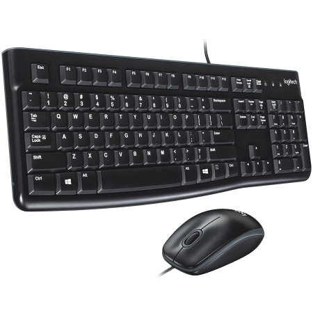 Periferice - LOGITECH MK120 Corded Combo - BLACK - USB - US INT'L