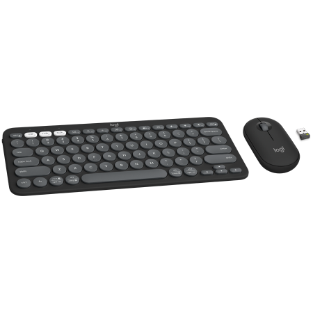 Sisteme PC & Periferice - LOGITECH Pebble 2 Bluetooth Keyboard Combo - TONAL GRAPHITE - US INT'L