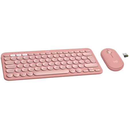 Sisteme PC & Periferice - LOGITECH Pebble 2 Bluetooth Keyboard Combo - TONAL ROSE - US INT'L