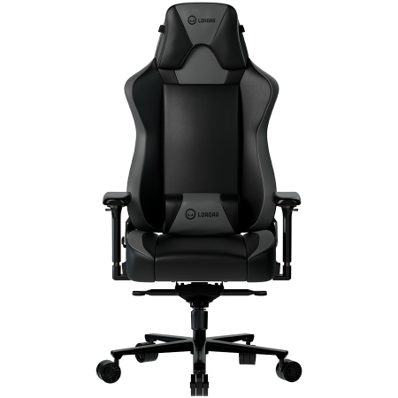 Scaune Gaming - LORGAR Base 311, Gaming chair, PU eco-leather, 1.8 mm metal frame, multiblock mechanism, 4D armrests, 5 Star aluminium base, Class-4 gas lift, 75mm PU casters, Black + grey