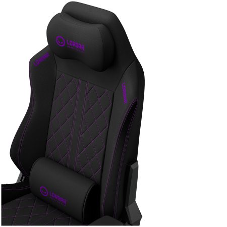 LORGAR CHA41, Ergonomic Gaming Chair Advanced, premium anti-stain fabric, Black/purple [18]
