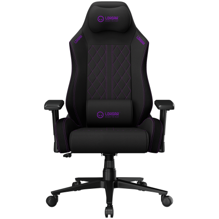 Jocuri si multimedia - LORGAR CHA41, Ergonomic Gaming Chair Advanced, premium anti-stain fabric, Black/purple