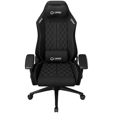LORGAR CHA41, Ergonomic Gaming Chair Advanced, premium anti-stain fabric, Black/white [1]