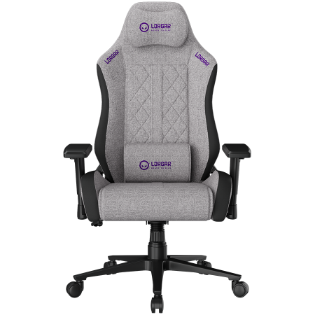 Jocuri si multimedia - LORGAR CHA41, Ergonomic Gaming Chair Advanced, premium anti-stain fabric, Grey