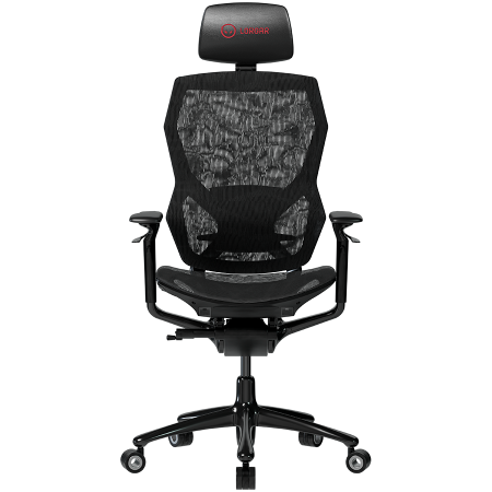LORGAR Grace 855, Gaming chair, Mesh material, aluminium frame, multiblock mechanism, 3D armrests, 5 Star aluminium base, Class-4 gas lift, 60mm PU casters, Black [0]
