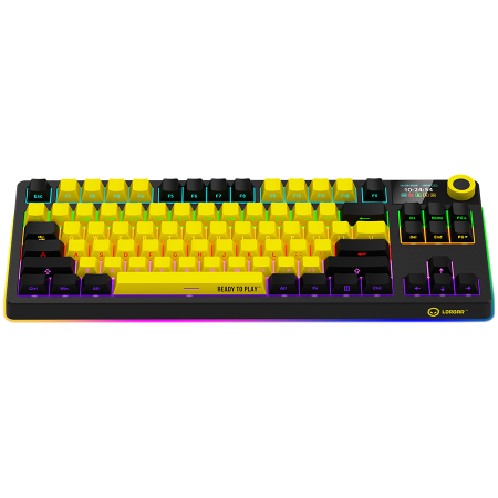 LORGAR KBP70TKLW, Wireless TKL Mechanical Gaming Keyboard Pro, Black/yellow, EN layout [2]