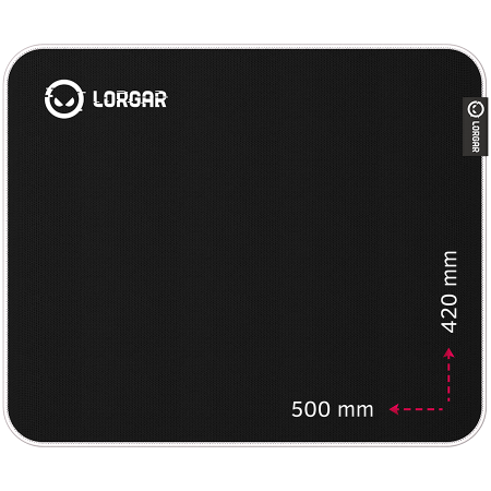 Mouse Pad - Lorgar Legacer 755, Gaming mouse pad, Ultra-gliding surface, Purple anti-slip rubber base, size: 500mm x 420mm x 3mm, weight 0.45kg