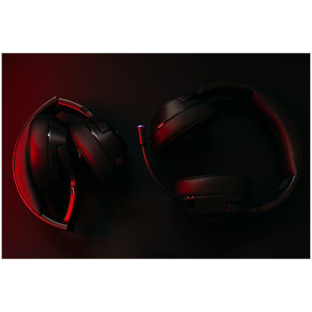 LORGAR Noah 501, gaming bluetooth headset with microphone, BT 5.3 JL7006, battery 1000mAh, type-C charging cable 0.8m, audio cable 1.5m, size:195*185*80mm, 0.28kg. Black [3]