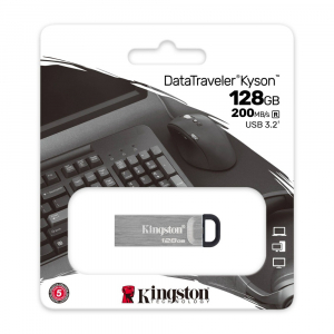 Kingston 128GB DataTraveler Kyson 200MB/s Metal USB 3.2 Gen 1, EAN: 740617309119 [2]