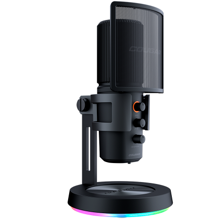 Microfoane - Cougar | Screamer-X | 3H500MK3B.0001 | Microphone| 3 Omni-Dimesion Mic / Noise Reduction / Pop Filter / RGB Base