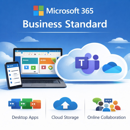 LICENTE  Microsoft - Microsoft 365 Business Standard - abonament anual pentru firme (1 an)