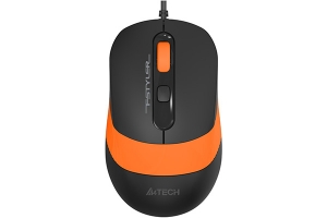 Mouse - MOUSE A4Tech Fstyler USB optic, 1600dpi, 4 butoane, 1 rotita scroll (4 directii), 8 comenzi programabile, cablu 1.5m, orange, "FM10 Orange" (include timbru verde 0.1 lei)