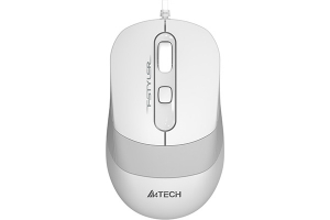 Mouse - MOUSE A4TECH NB sau PC, cu fir, USB, optic, 1600 dpi, butoane/scroll 4/1, negru / alb, "FM10 White" (include TV 0.15 lei)