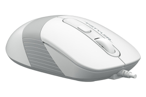 MOUSE A4TECH NB sau PC, cu fir, USB, optic, 1600 dpi, butoane/scroll 4/1, negru / alb, "FM10 White" (include TV 0.15 lei) [4]