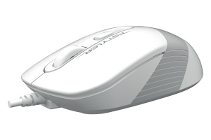 MOUSE A4TECH NB sau PC, cu fir, USB, optic, 1600 dpi, butoane/scroll 4/1, negru / alb, "FM10 White" (include TV 0.15 lei) [3]
