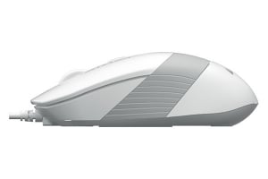 MOUSE A4TECH NB sau PC, cu fir, USB, optic, 1600 dpi, butoane/scroll 4/1, negru / alb, "FM10 White" (include TV 0.15 lei) [2]
