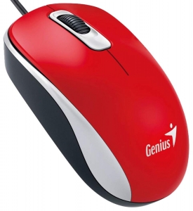 Sisteme PC & Periferice - MOUSE GENIUS USB optic, 1000dpi, 3 butoane, 1 rotita scroll, red, "DX-110" "31010116104" (include timbru verde 0.1 lei)