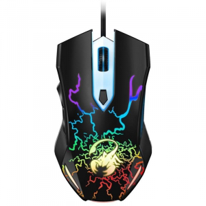 Sisteme PC & Periferice - MOUSE GENIUS USB optic, 1200dpi, 6 butoane, 1 rotita scroll, black, ambidextru, iluminare RGB "Scorpion Spear" "31040002400" (include timbru verde 0.1 lei)