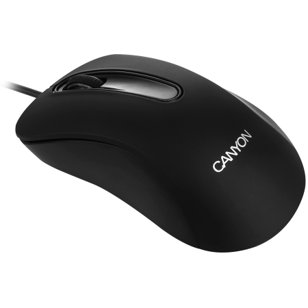 Mouse - CANYON CM-2 Wired Optical Mouse with 3 buttons, 1200 DPI optical technology for precise tracking, black, cable length 1.5m, 108*65*38mm, 0.076kg